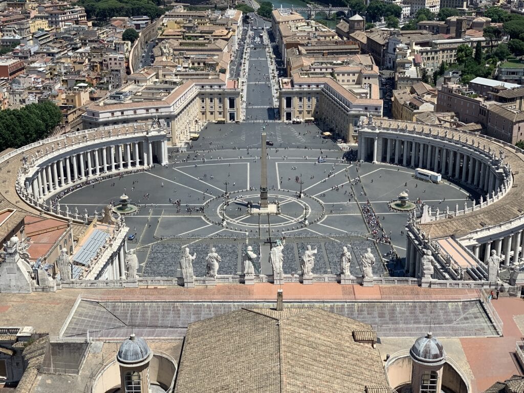 the view from St. Peters Basilica from above