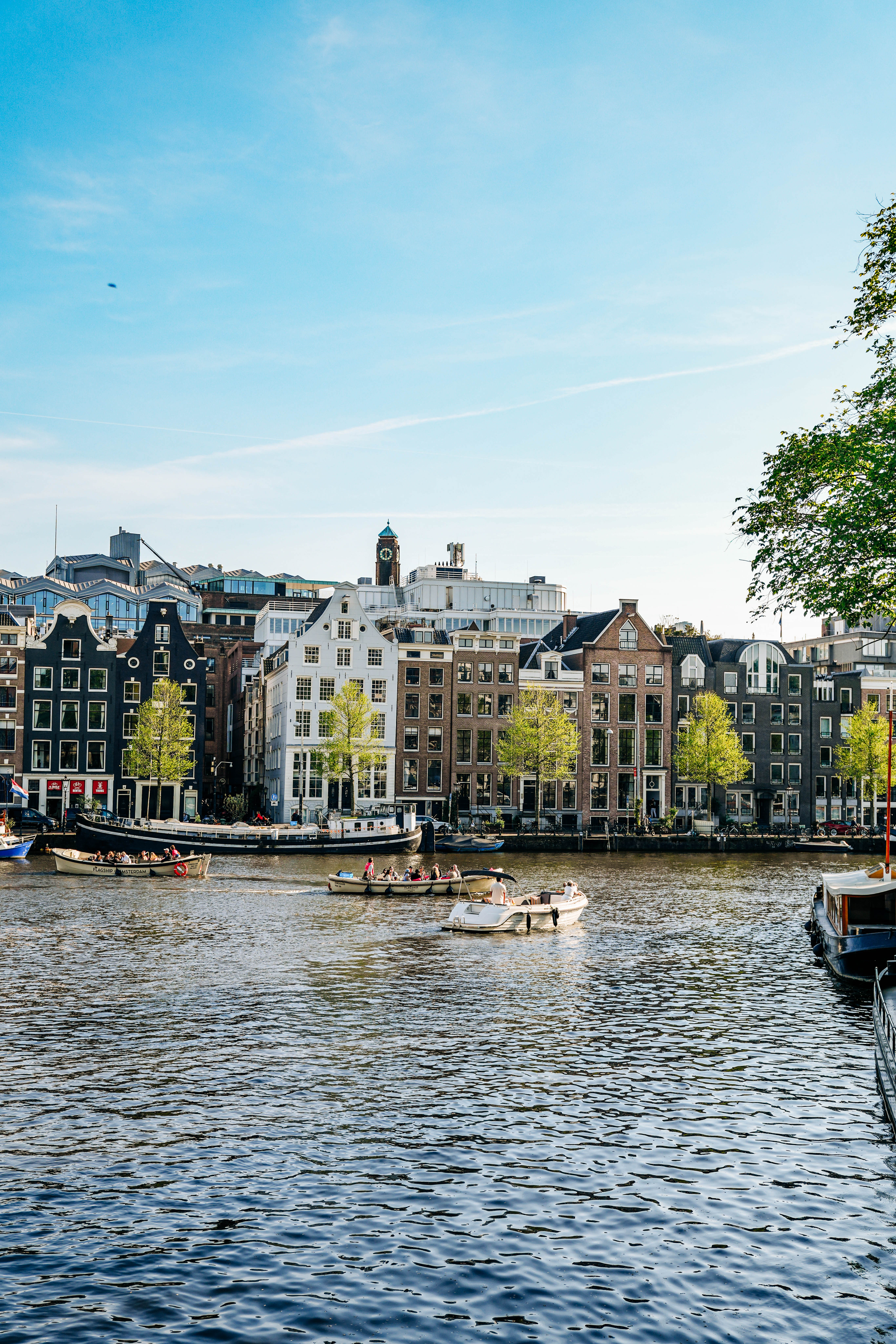 Amsterdam canal and homes