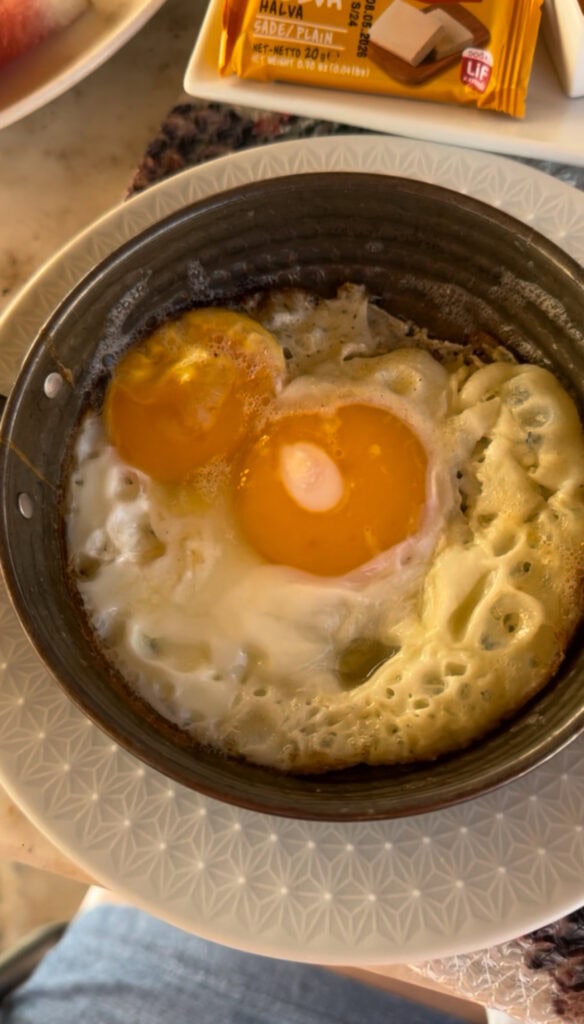 eggs in a skillet