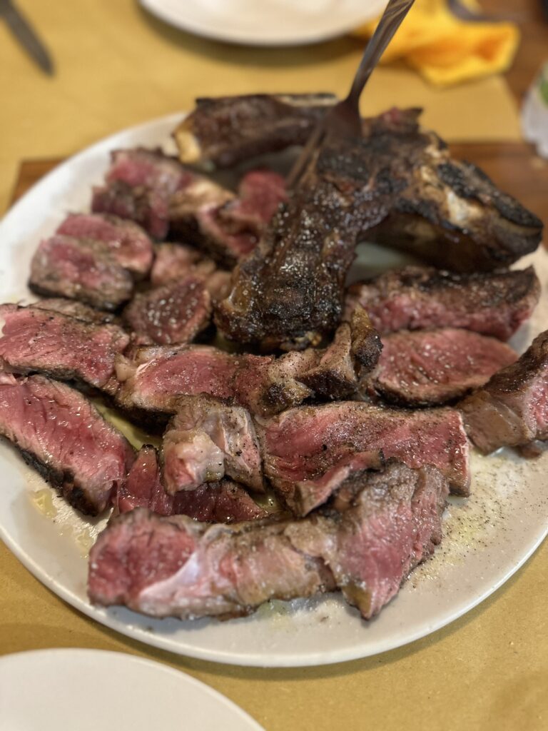 a rare steak