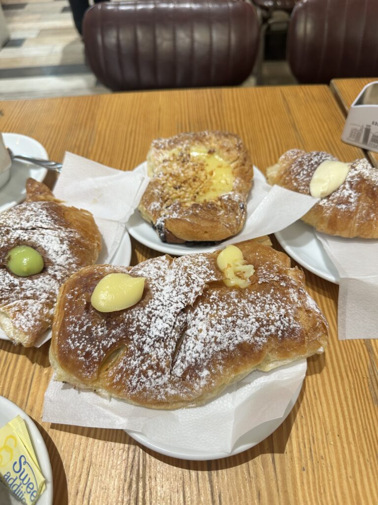 multiple pastries on a table