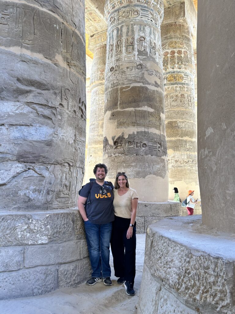 couple at temple in Egypt